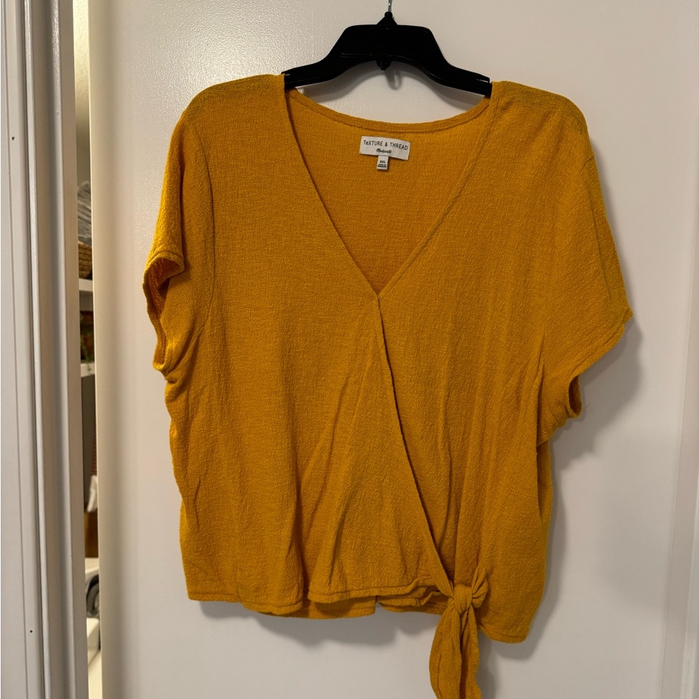 Madewell Crossover Tie Front Top